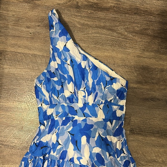 Blue floral one shoulder dress - Picture 6 of 7